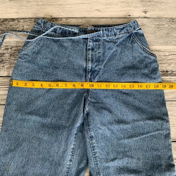Vintage 90s Great Northwest Clothing Company Drawstring High Rise Denim Capris - Picture 11 of 16